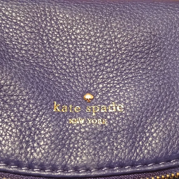 Kate Spade Cobble Hill Small Leslie Satchel Purple Pebbled Leather Crossbody - Picture 2 of 14